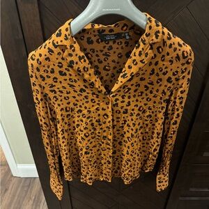 Like new &other stories Brown leopard print button up blouse - Size 4